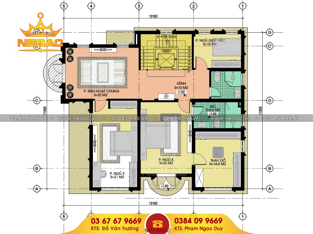  Hồ sơ xây dựng biệt thự 3 tầng tân cổ điển tại Long Biên