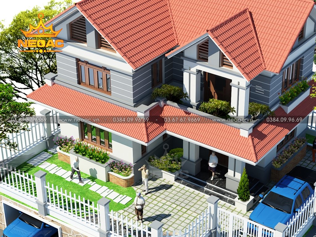 Thiết kế biệt thự hiện đại 2 tầng 100m2