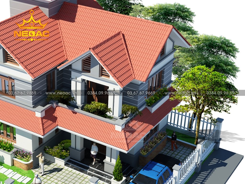 Hồ sơ biệt thự hiện đại 2 tầng 100m2