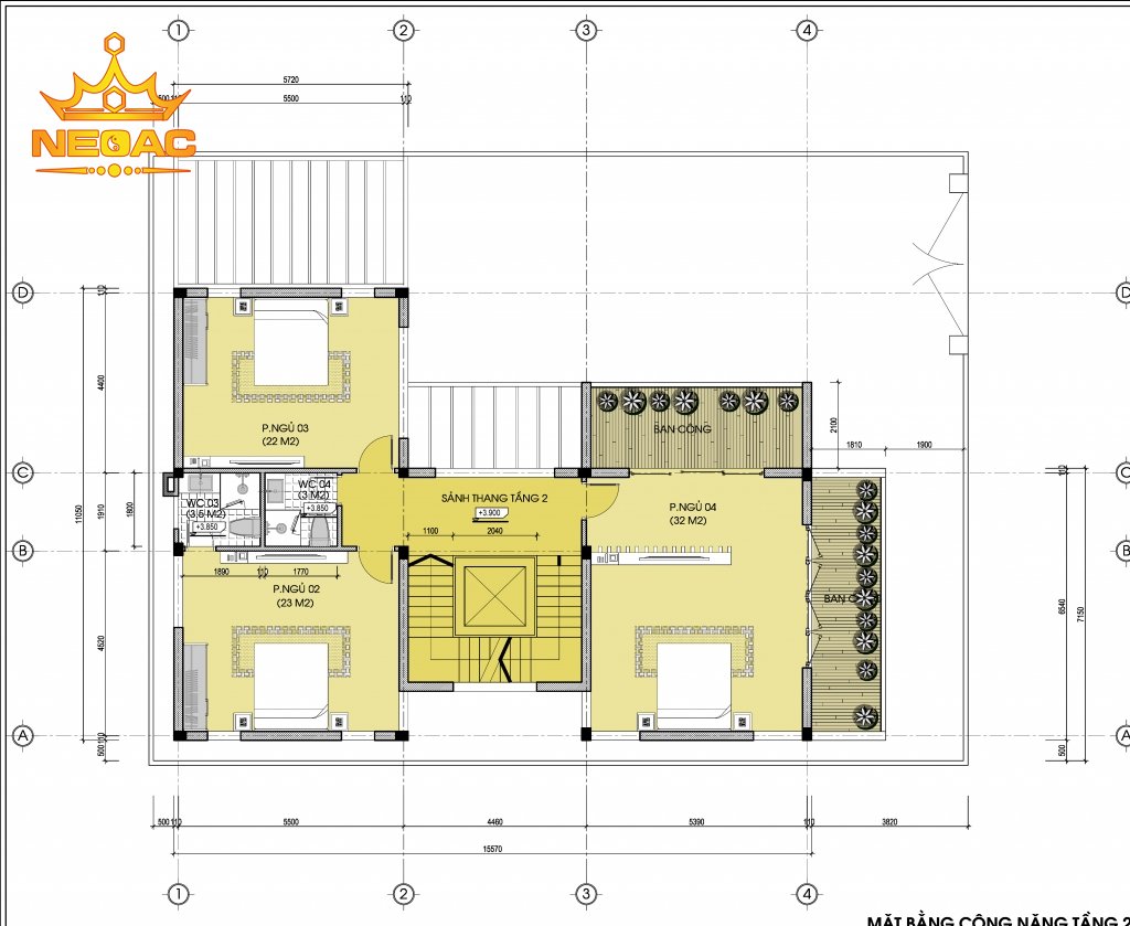 Xây dựng biệt thự hiện đại 3 tầng 125m2